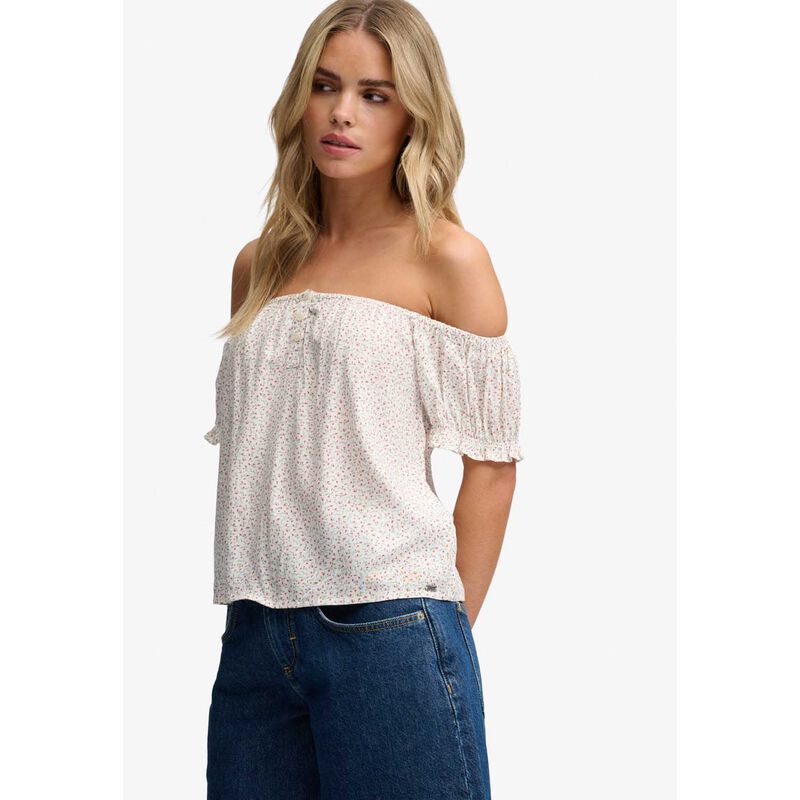 Superdry SS 1/2 Button Woven Top image number 2